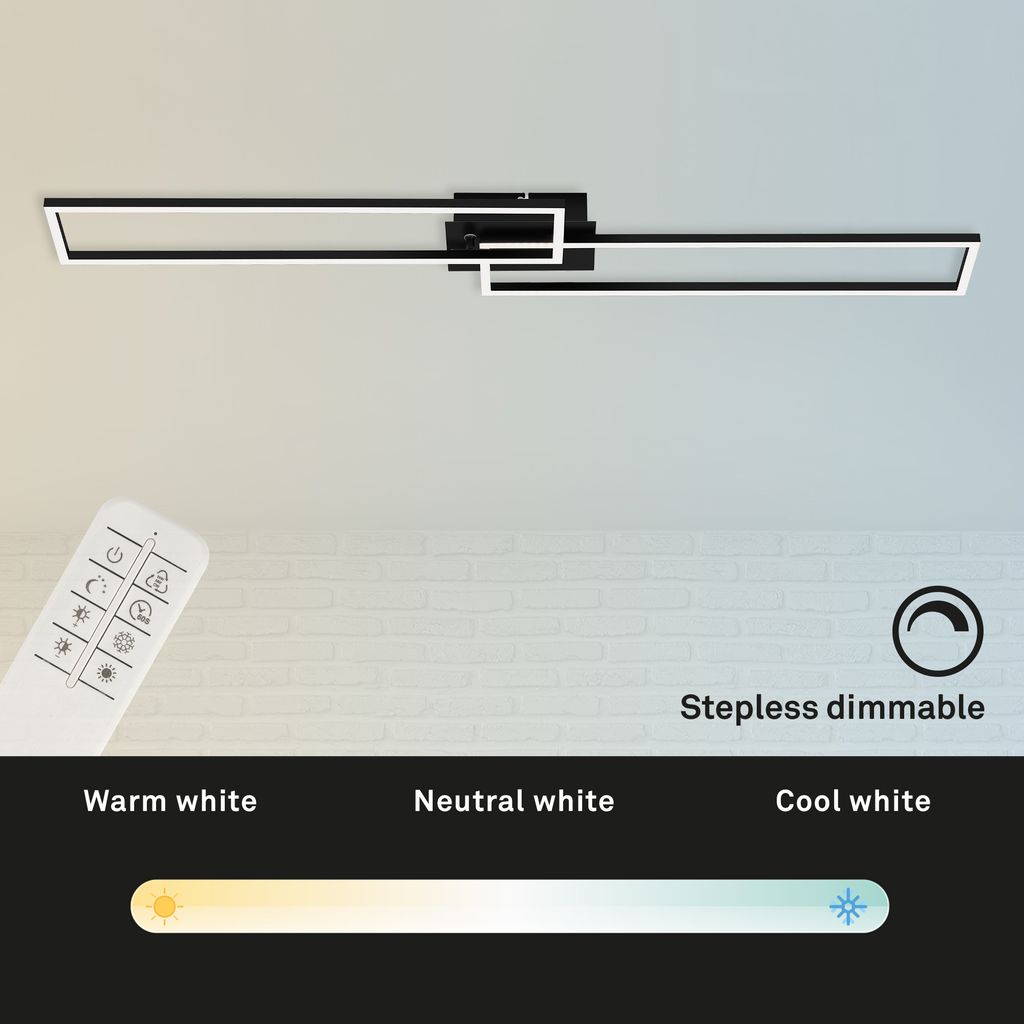 LED CCT Frame 110 cm 2x40W 2200lm black