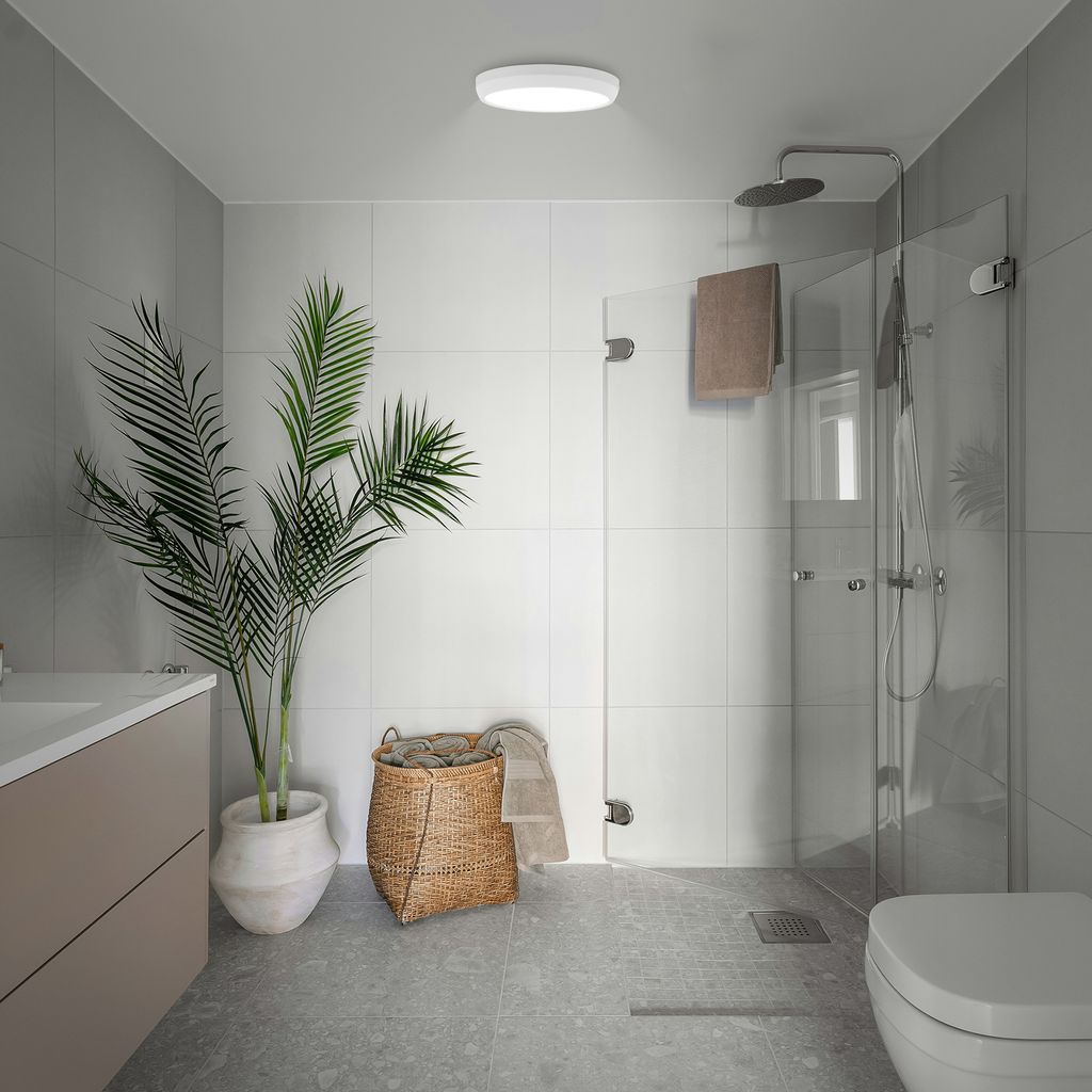 Navaro Deckenleuchte Ø27,5 cm - 18W, 1900lm, Neutralweiß, IP44, Weiß