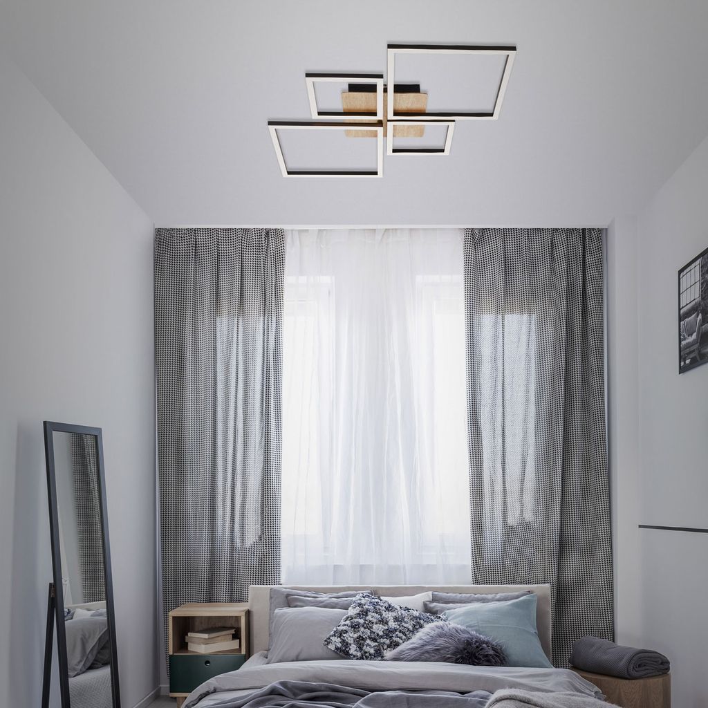 LED Deckenleuchte Dimmbar schwenkbar 44 W schwarz Metall-Kunststoff Briloner 2