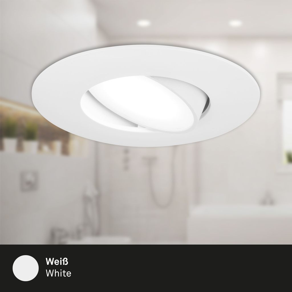 3 Set LED -verzamellamp, 9 cm, 4,9 W, 480lm, wit