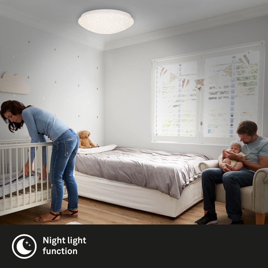 LED Deckenleuchte CCT dimmbar Sternenhimmel Fernbedienung Ø75.5cm 80W Briloner 2