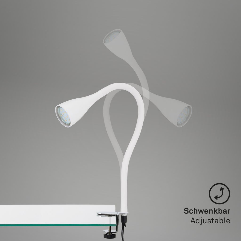 Flexible Klemmleuchte 60 cm 1xGU10 3W 250lm weiß