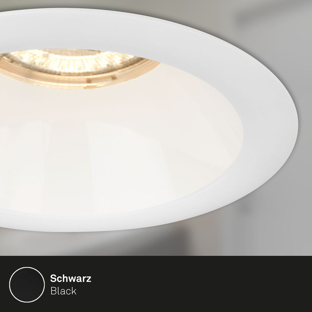 Briloner Leuchten FONDO 3er Set Einbauleuchten 3x GU10 Fernbedienung Kunststoff Weiß 5