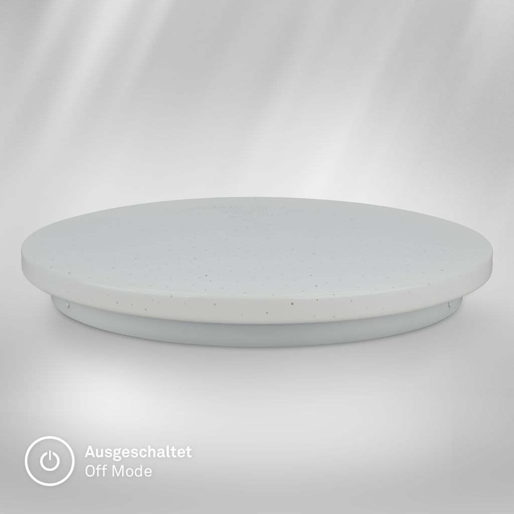 Luminus Deckenleuchte Ø34 cm - 24W, 2600lm, LED, Dimmbar, CCT, Sternenhimmel, Weiß