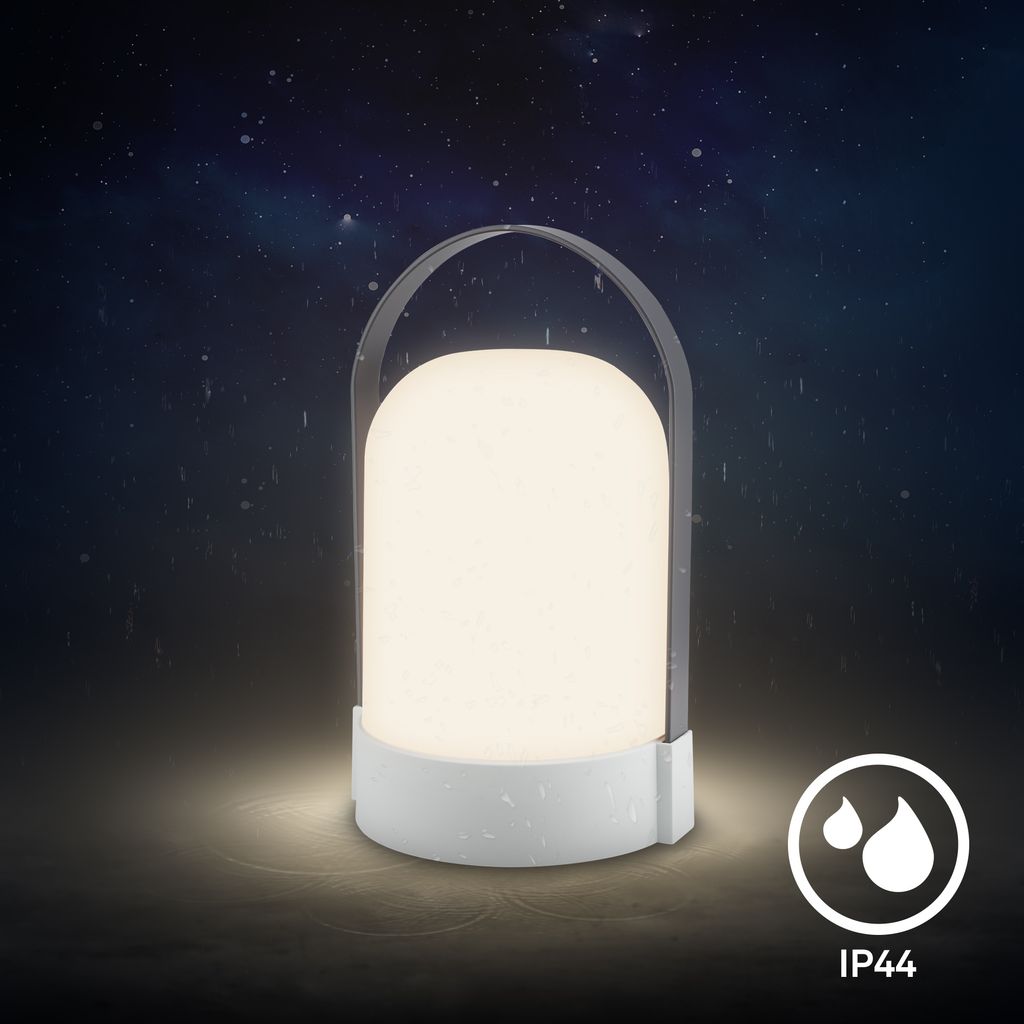 Asa Big Tischlampe - 1W, 90lm, Kabellos, LED, Dimmbar, Warmweiß, Lichtgrau