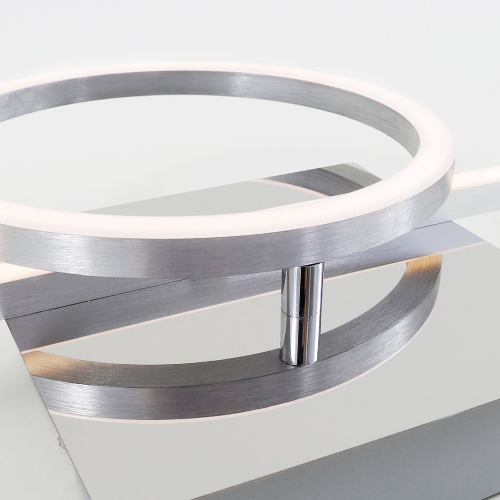 LED Deckenleuchte dimmbar Memoryfunktion drehbar Metall chrom-alu 19.6W Briloner 16