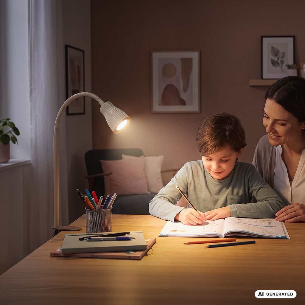Riff Klemmlampe - 3,5W, 400lm, LED, Schwenkbar, Warmweiß, Warm Grey-Coffee