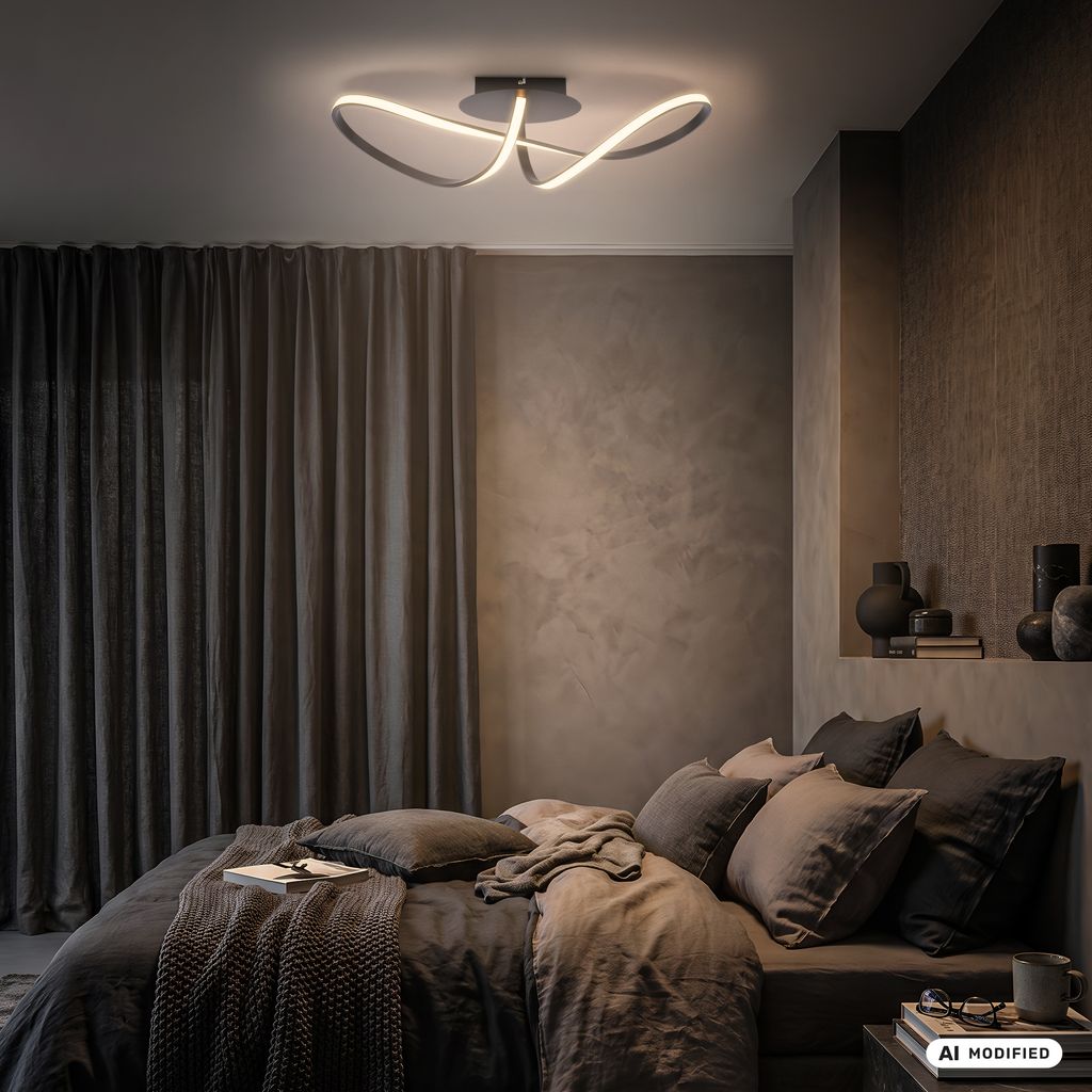 Swirl Deckenleuchte - 22W, 2900lm, LED, Warmweiß, Schwarz