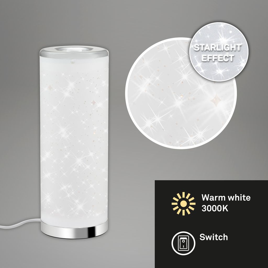 Ciel étoilé Lampe de table Ø 13,1 cm 1x GU10 4,7W 400lm chrome