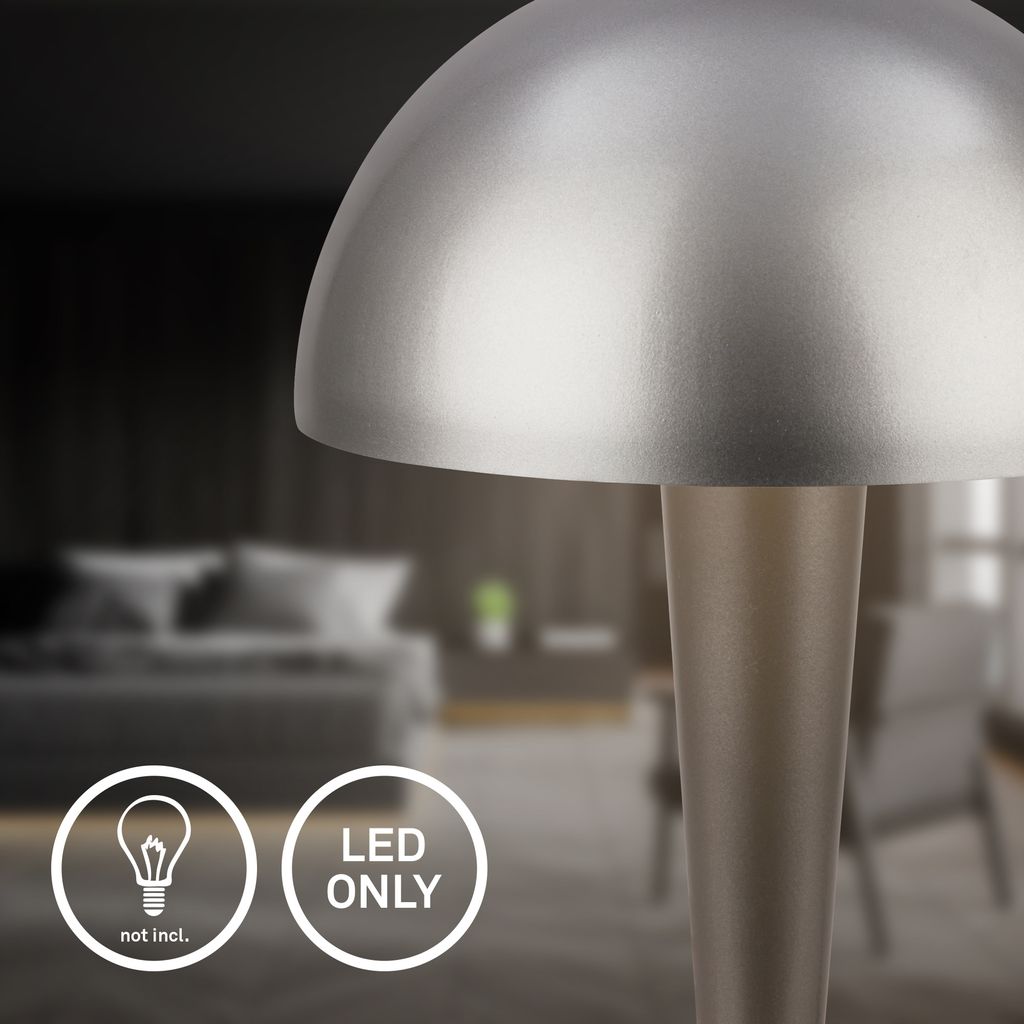 Wanda Tischlampe - mit Schalter, Metall, E14 Fassung, Anthrazit Metallic-Titan