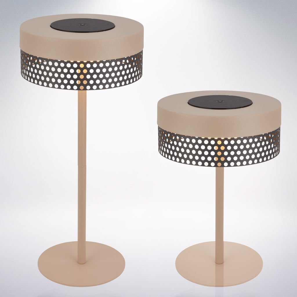 Briloner Booha LED Tischlampe kabellos IP44. Dimmbar. Touch. Akku. Spritzwasserschutz. Beige-Anthrazit. Ø16 x 35 cm 12