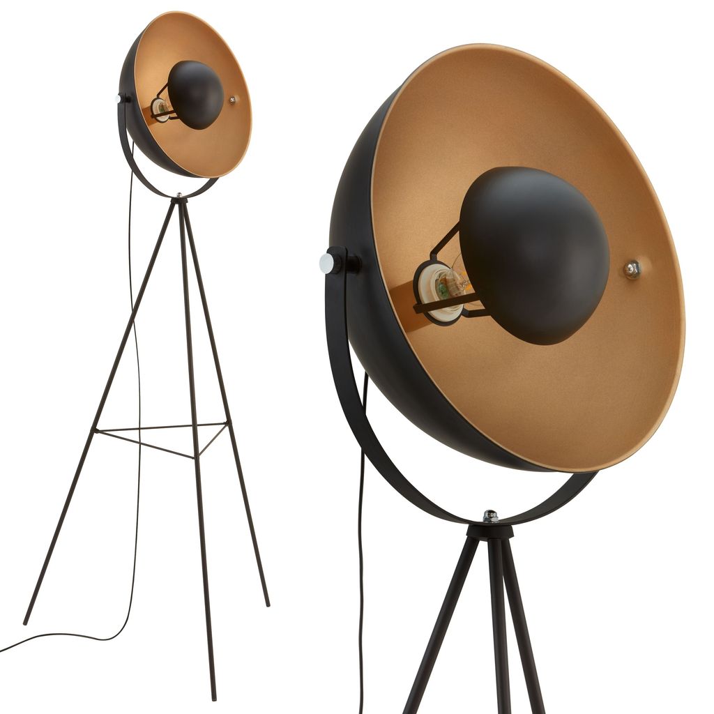 Retro-Stehleuchte BRILONER LEUCHTEN SAND. 60 W. IP20. schwarz-gold. Metall. exkl. 1x E27. 58 x 34.5 x 148 cm 6