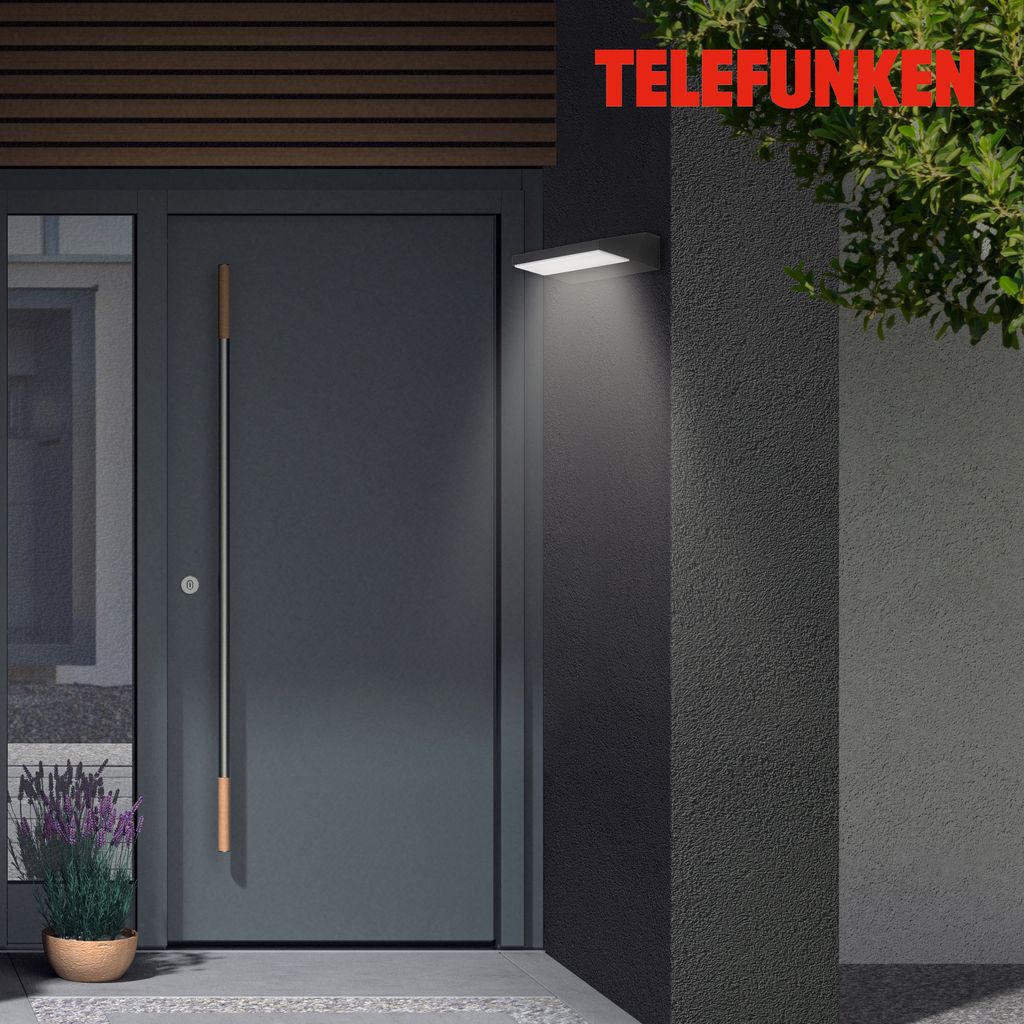 TELEFUNKEN LED Außenleuchte 17,2 cm 10W 1200lm schwarz