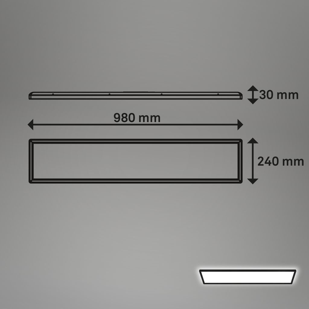LED Deckenlampe 98cm LED Panel Deckenleuchte Flach Indirektes Licht Flurlampe 6