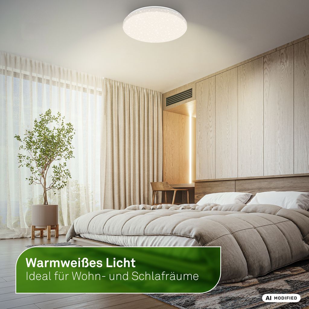 Verb A Deckenlampe Ø38 cm - mit EEK A Lichtquelle*, Dimmbar, Fernbedienung, CCT, Weiß