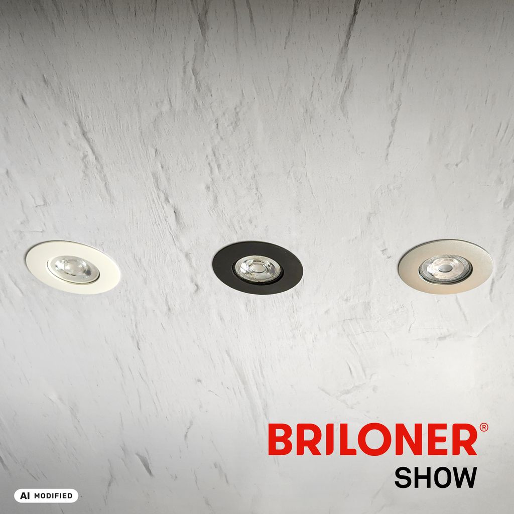 Show LED Einbaustrahler 68mm 3er Set - 230V, 4,9W, 480lm, LED, Dimmbar, Warmweiß, Chrom-matt