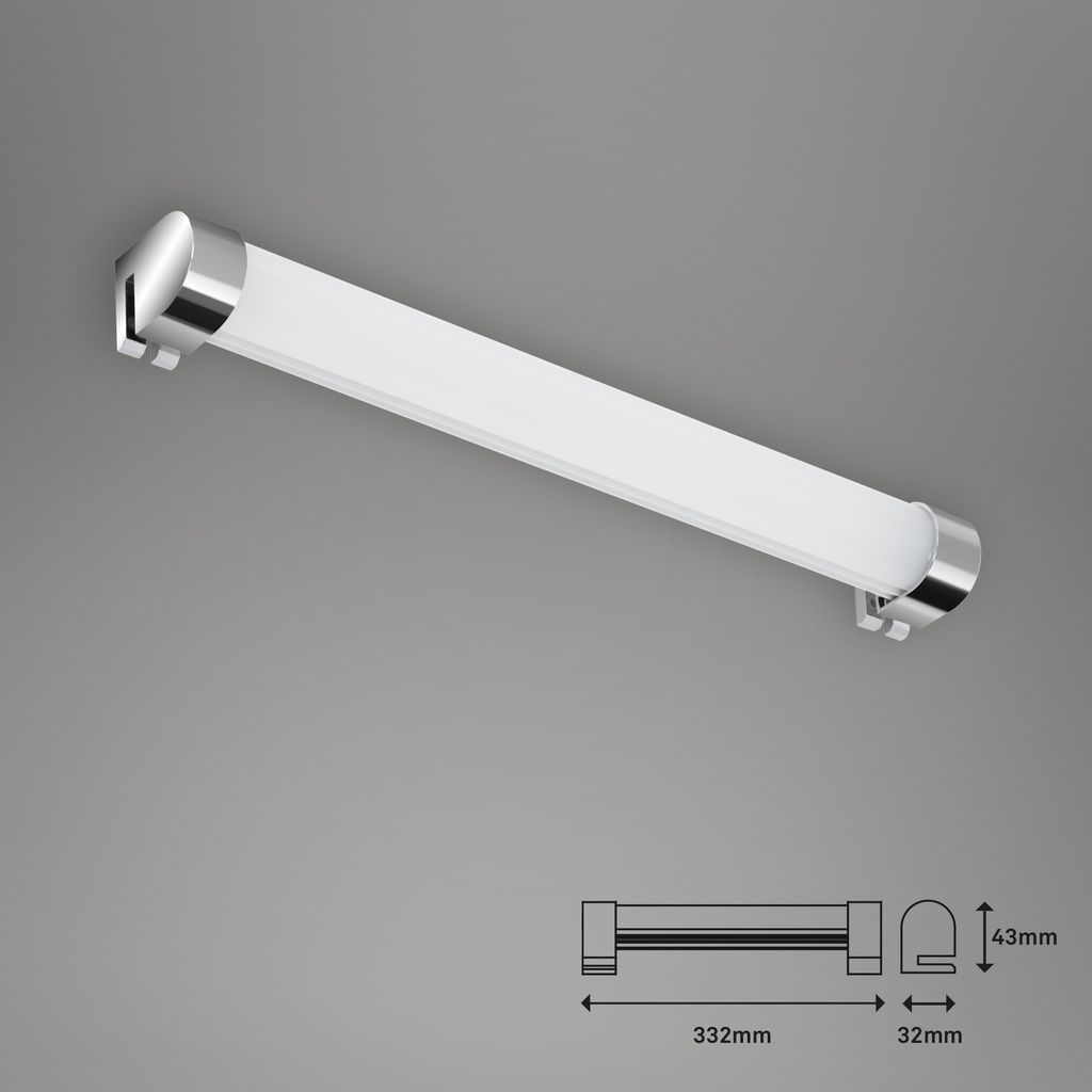LED Spiegelarmatuur 33,2 cm 8W 720lm chroom