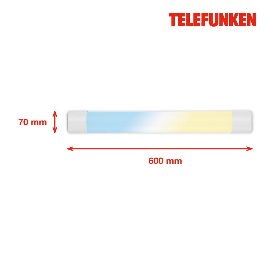 TELEFUNKEN LED CCT Unterbauleuchte 60 cm 18W 2100lm weiß 6