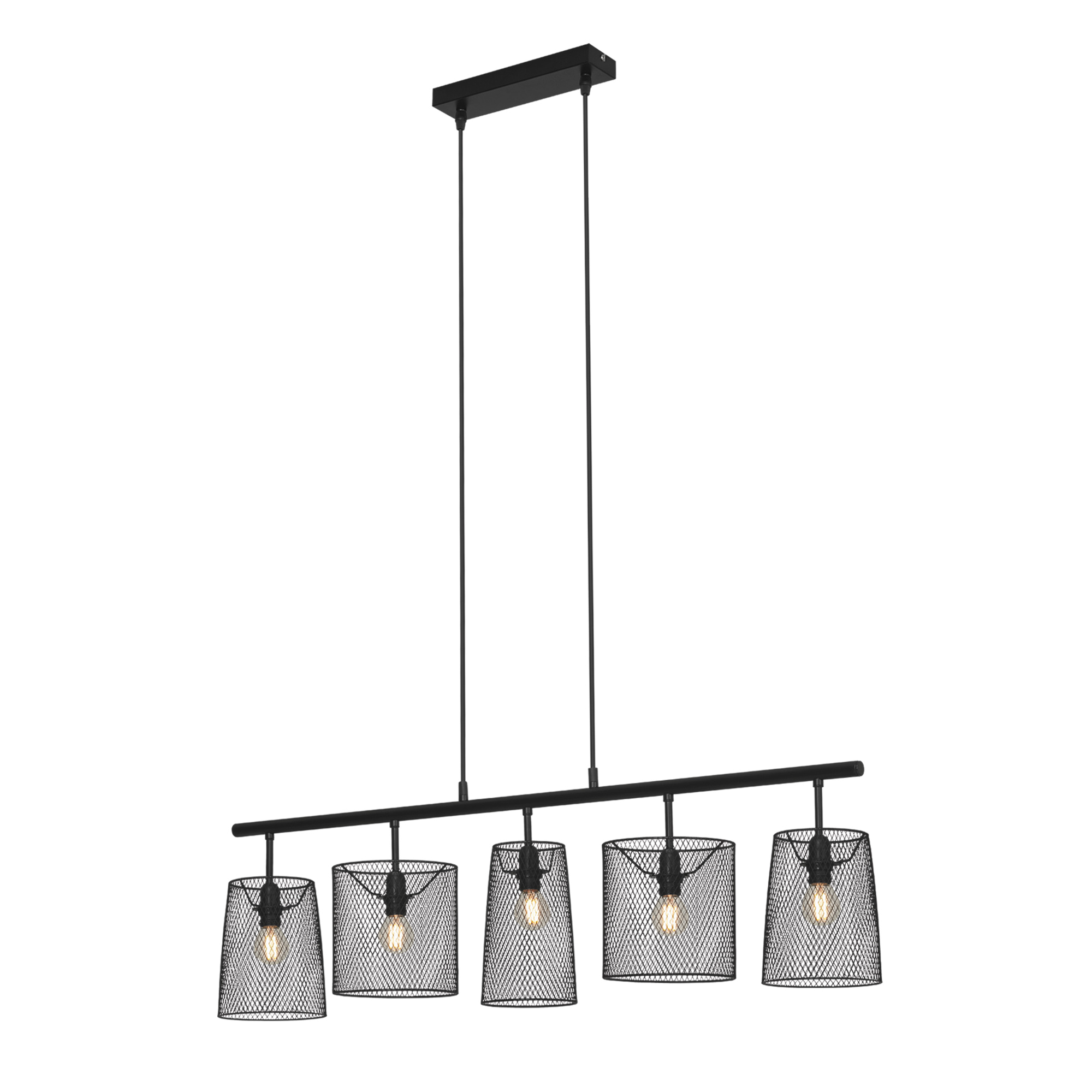 Pendant light 120 cm 4x exkl. E27 60W black