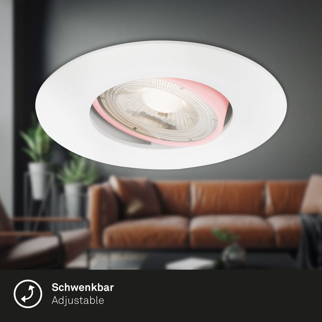LED Einbauleuchte 4,4 cm 3x 4,9 Watt 480lm weiß
