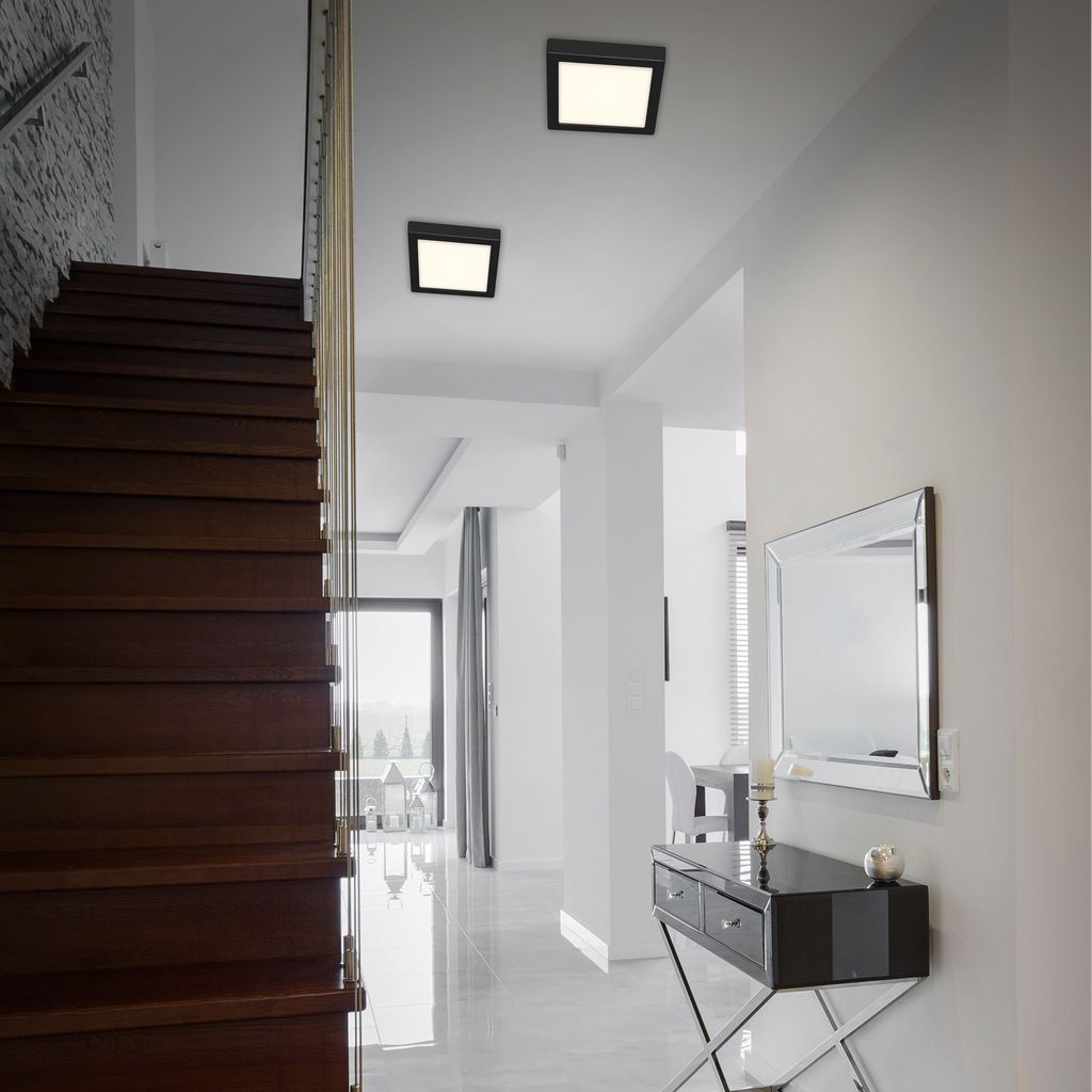 LED Deckenleuchte Deckenlampe 16.5 W 4.000 K Schwarz-Weiß IP20 Briloner 3