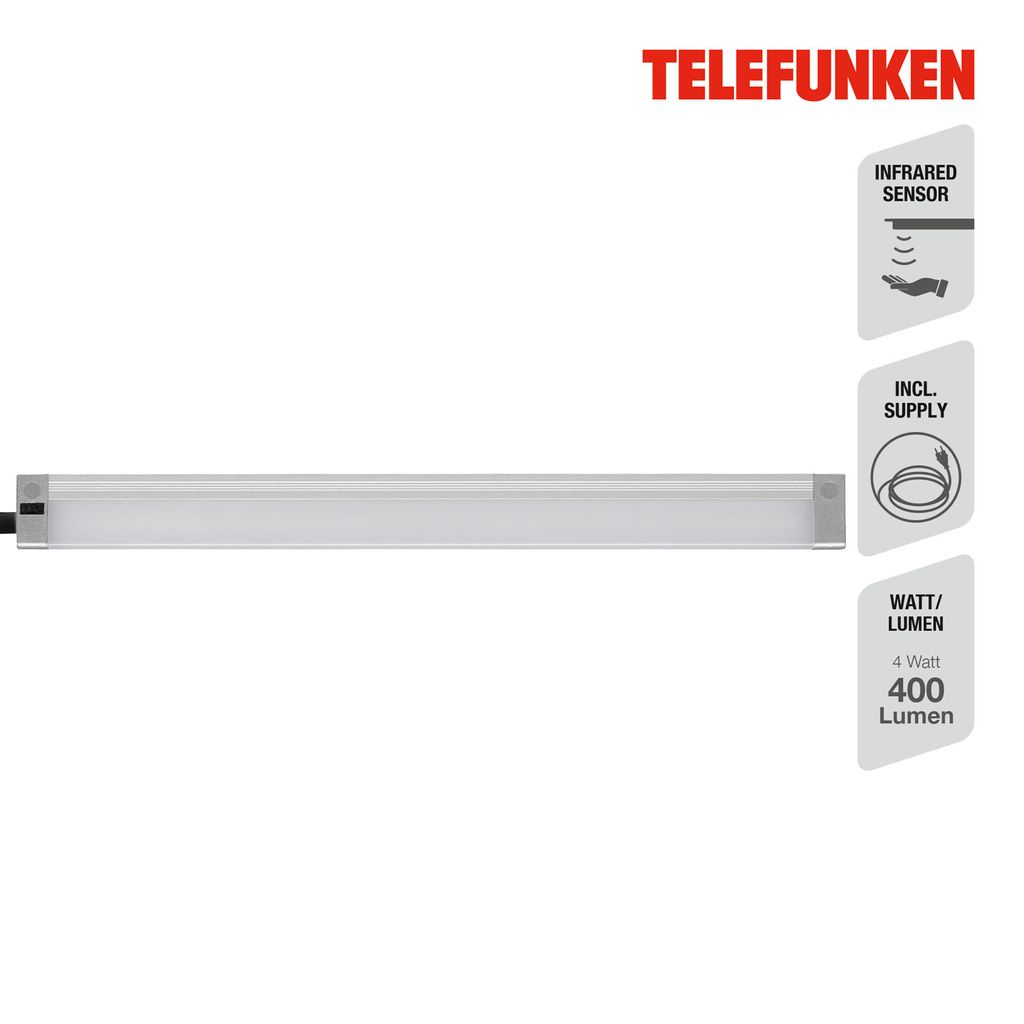 TELEFUNKEN LED Unterbauleuchte 31,3 cm 4W 400lm silber