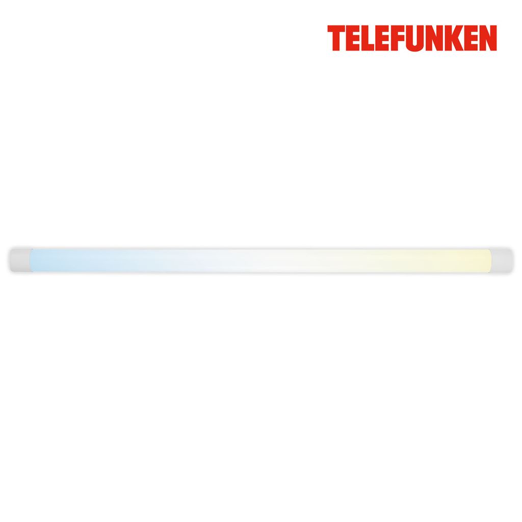 Telefunken CCT Langfeldleuchte, 120 cm, 33 W, 3650 lm, Weiß