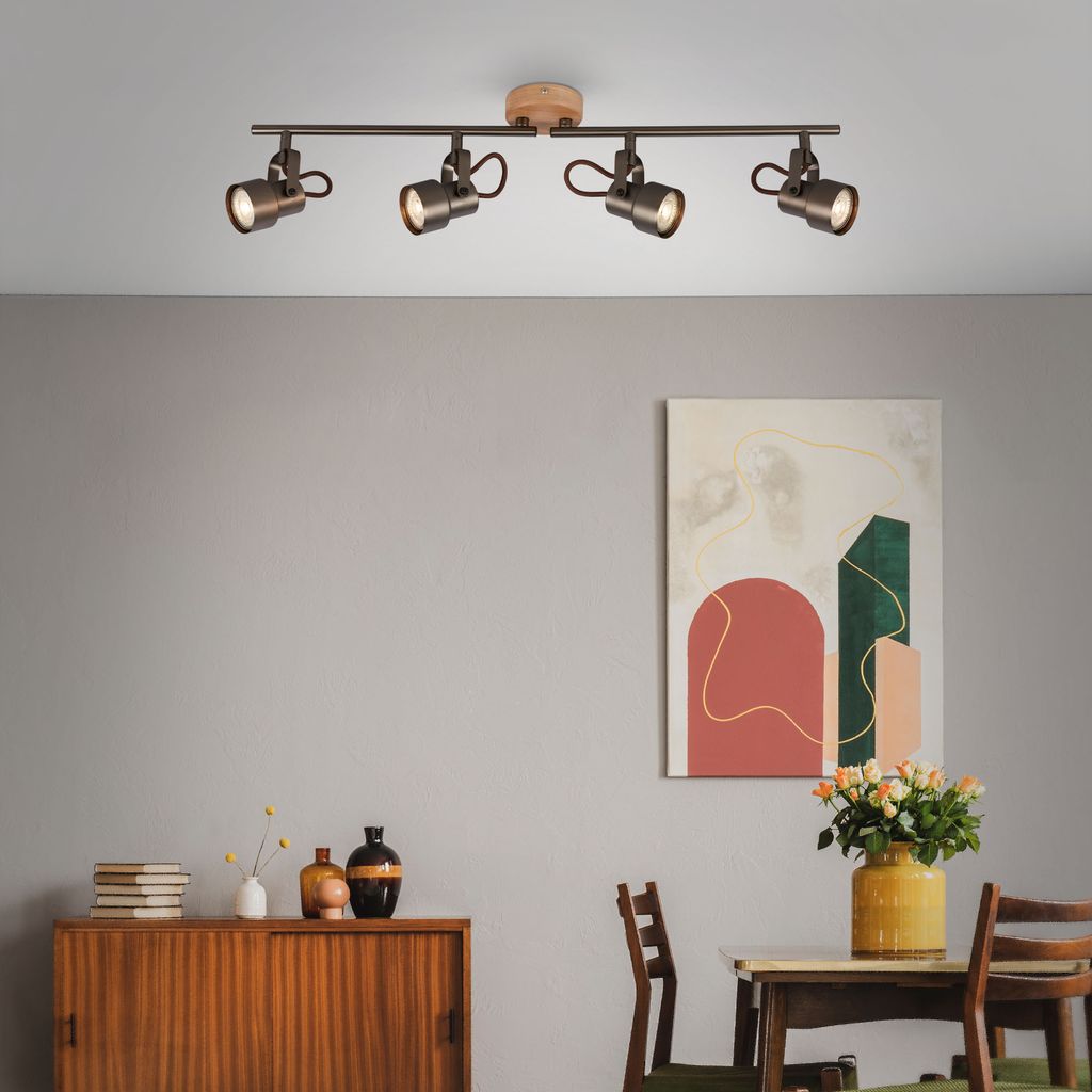 Briloner Tahun Deckenspot, schwenkbar, warmweißes Licht, Antik-Grau