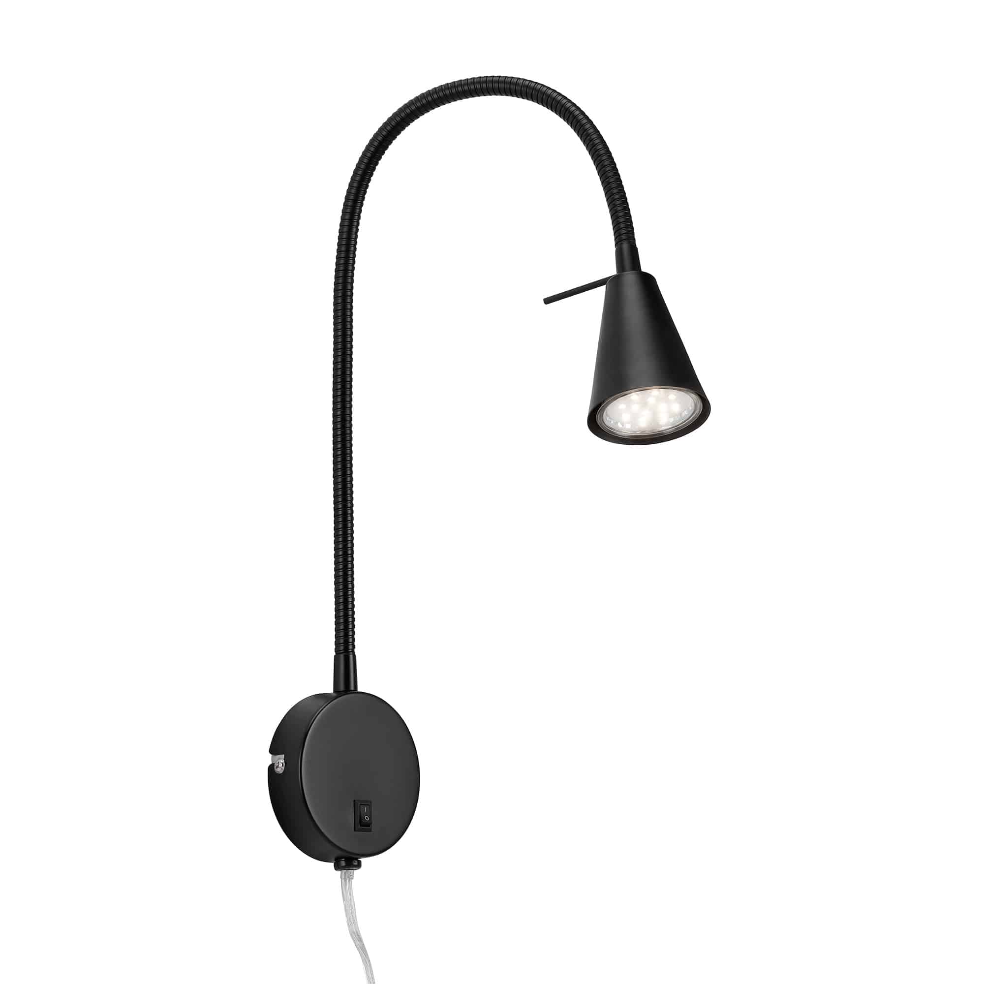 Flexibele Wandlamp 45 cm 1xGU10 5W 400lm zwart