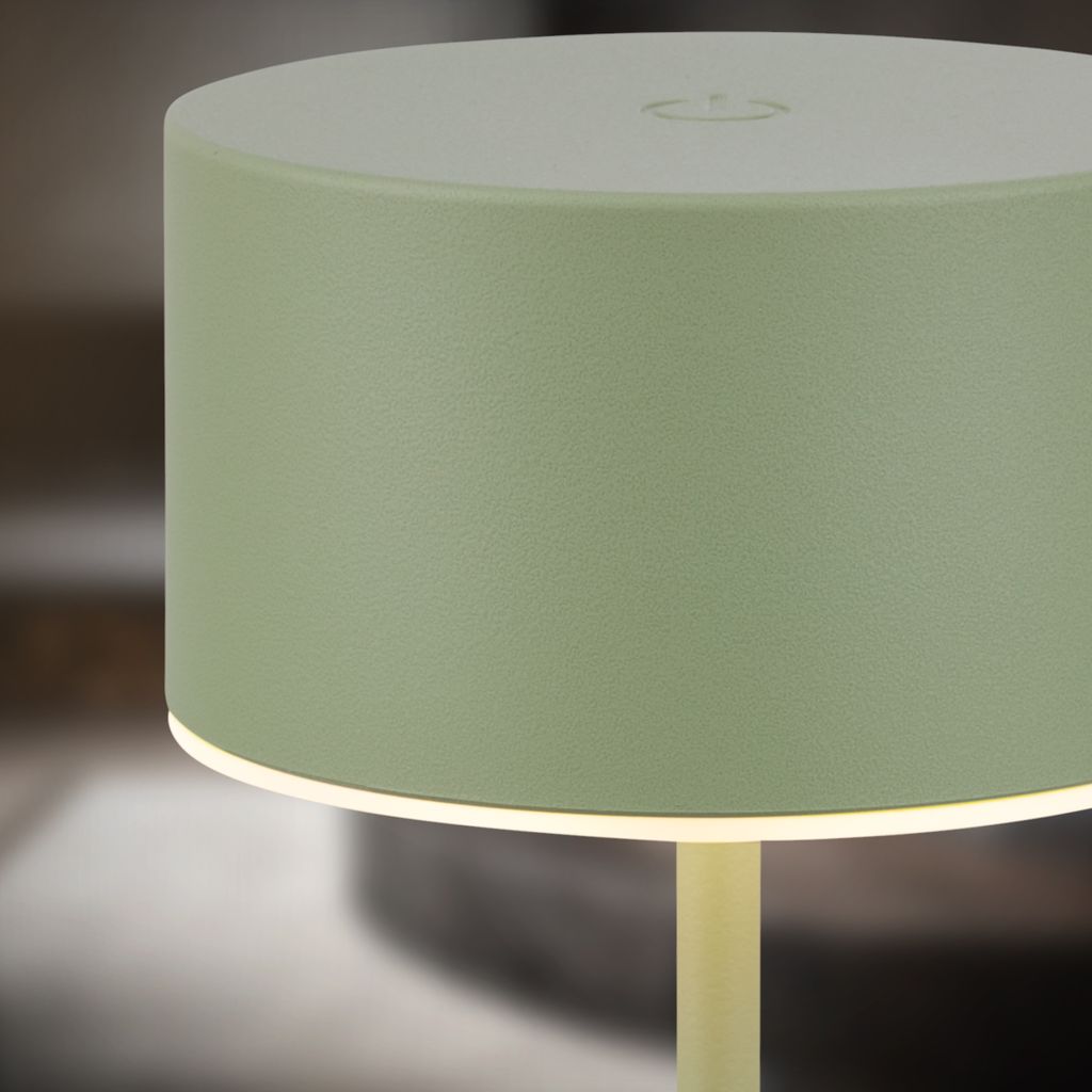 Kira Table Lamp - 2.6W, 150lm, Rechargeable Battery, LED, Touch Control, Dimmable, Sage Green