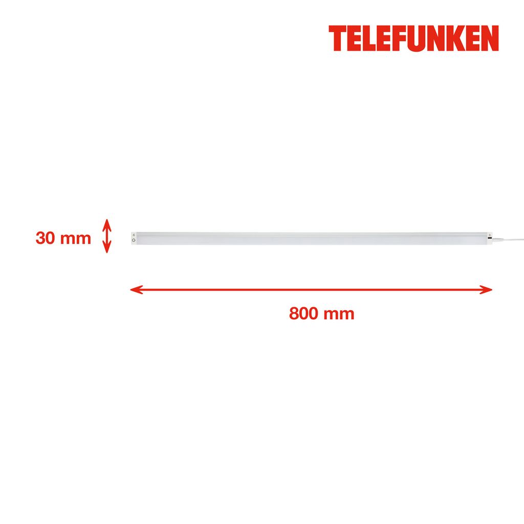 Telefunken Sensor CCT Unterbauleuchte, 80 cm, 7 W, 720 lm, Weiß