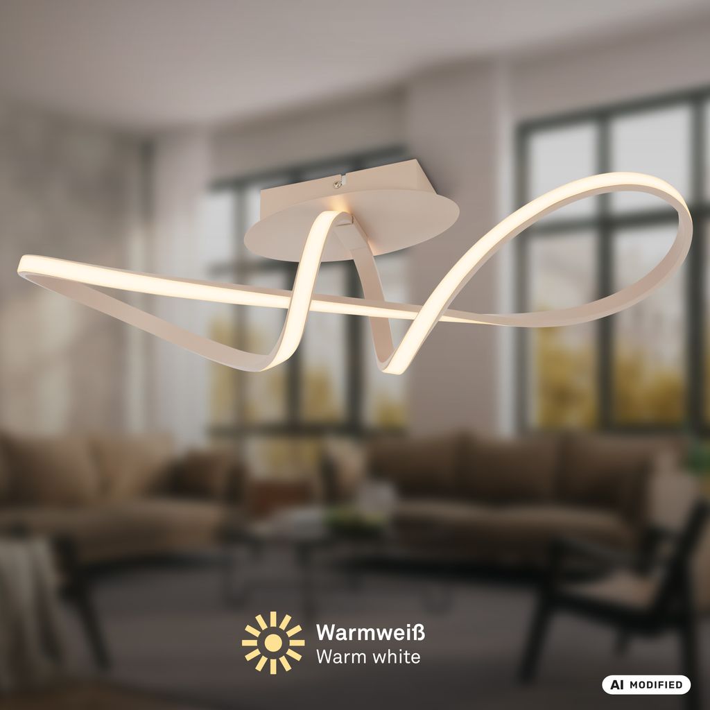 Swirl Deckenleuchte - 22W, 2900lm, LED, Warmweiß, Beige