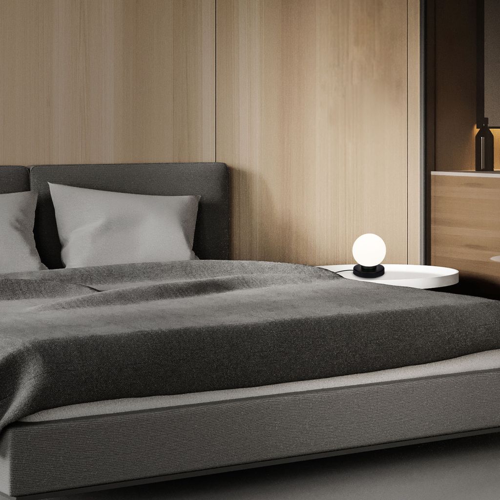 Tischleuchte Tischlampe Kabelschalter 1xE14 25 W schwarz Metall-Glas Briloner 9