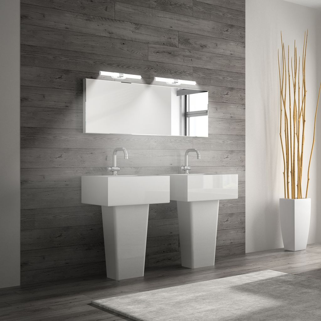 Runt Bathroom Mirror Lamp - 7W, 690lm, LED, Wall-mounted, 40cm, Neutral white, Chrome