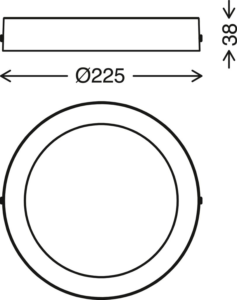 LED Aufbauleuchte Smart WiFi App Steuerung Bluetooth 18W weiß Metall Telefunken 10