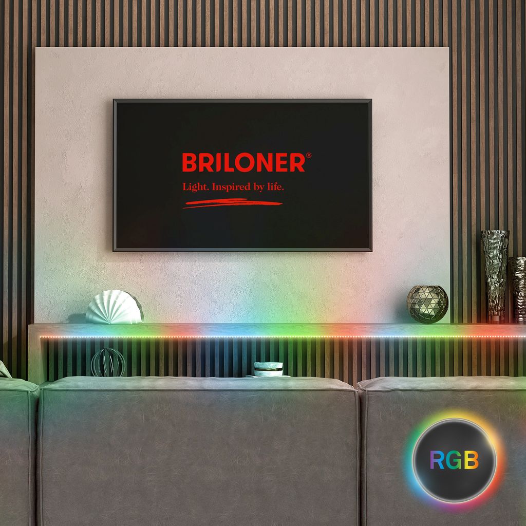 LED Streifen 3m - RGB, Akku, Selbstklebend, Weiß