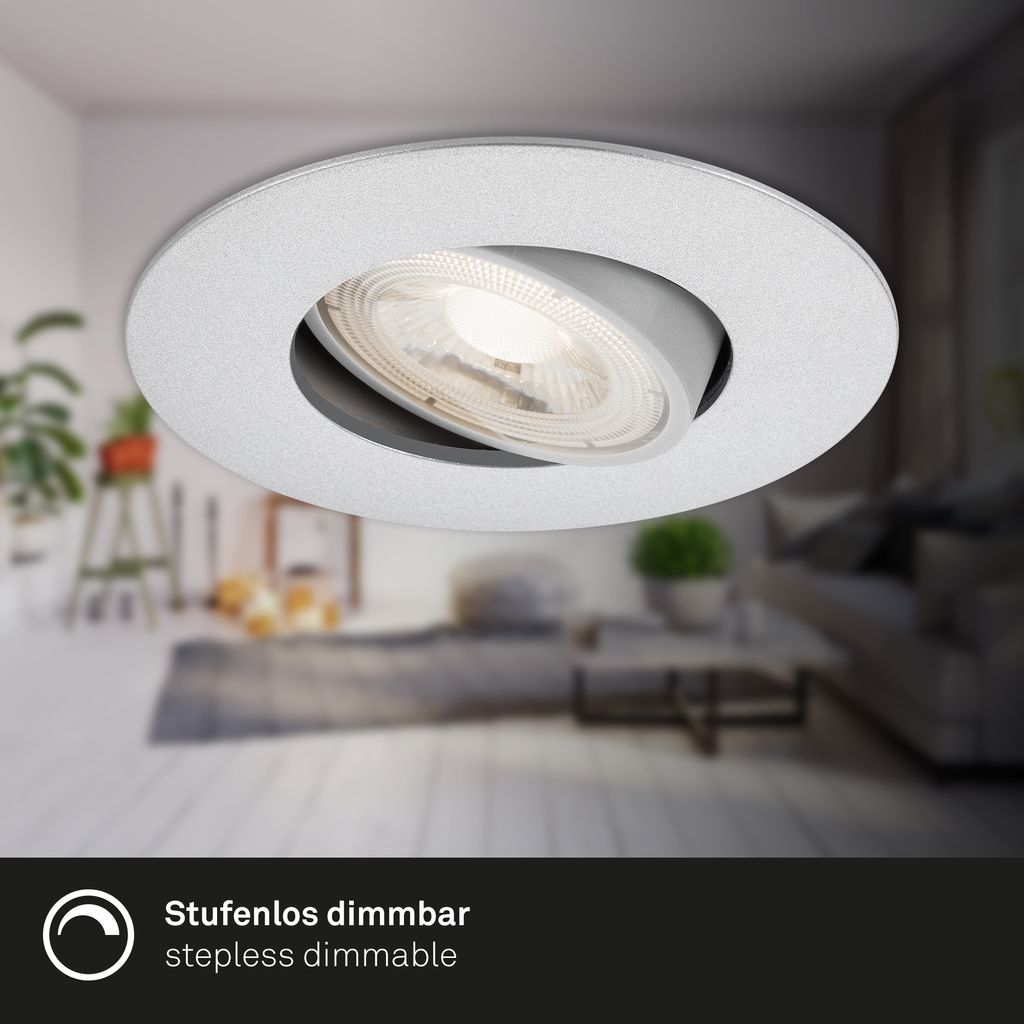 LED Einbauleuchte 4,4 cm 3x 4,9 Watt 480lm chrom