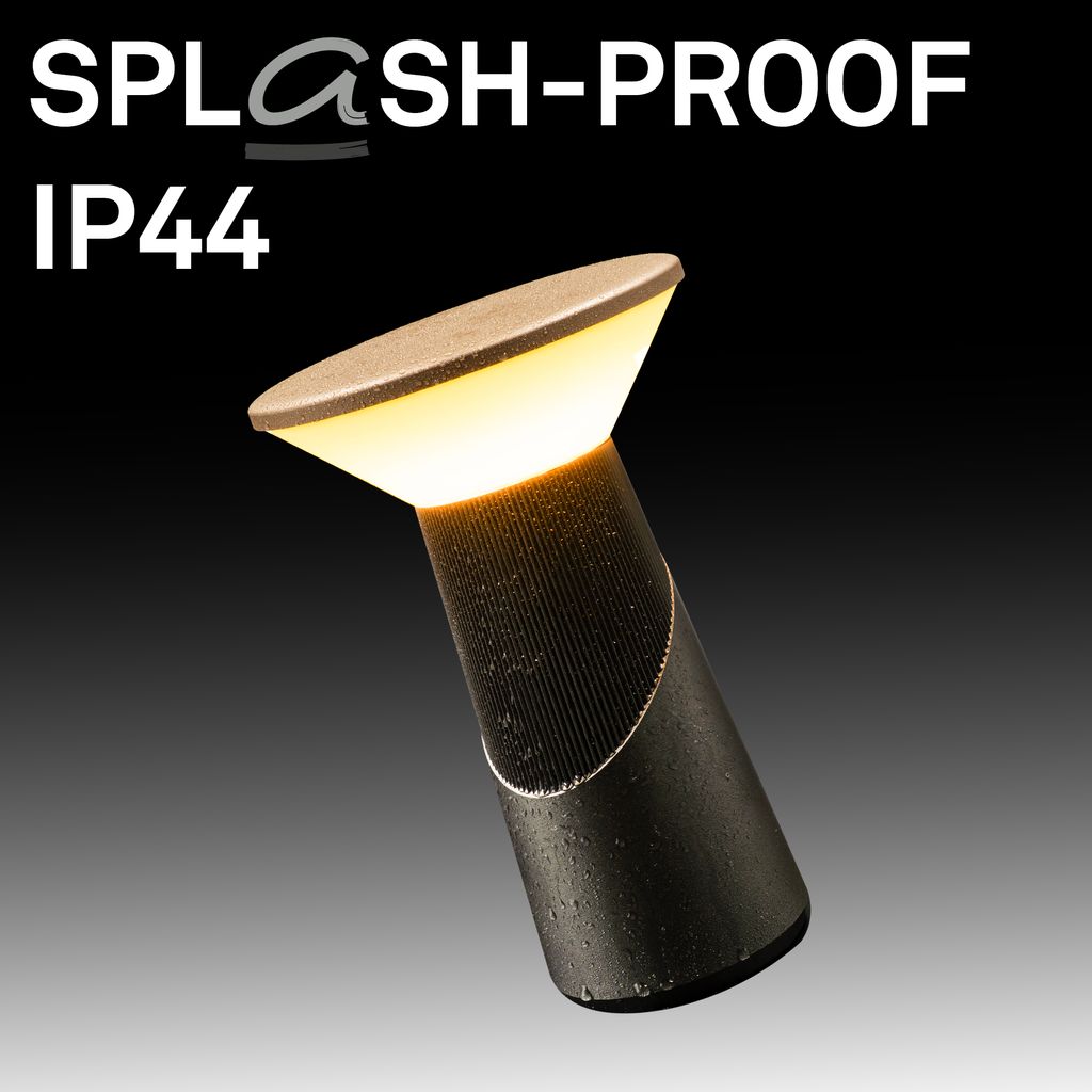 Pilia Table Lamp - 2.6W, 200lm, LED, Cordless, Dimmable, Touch, Anthracite Bronze
