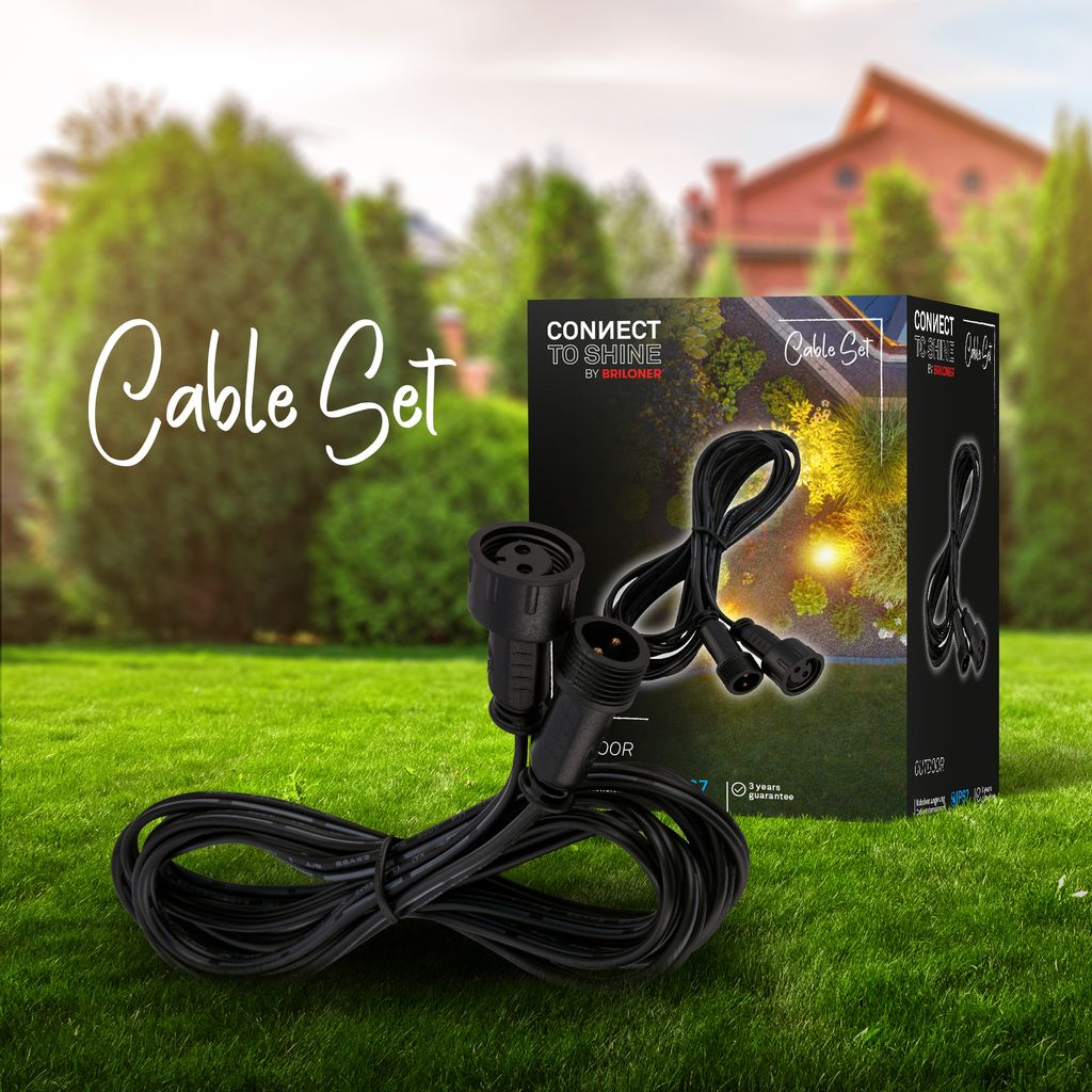 Connect to Shine Extension Cable Extension 1m - 12V, IP67, Black