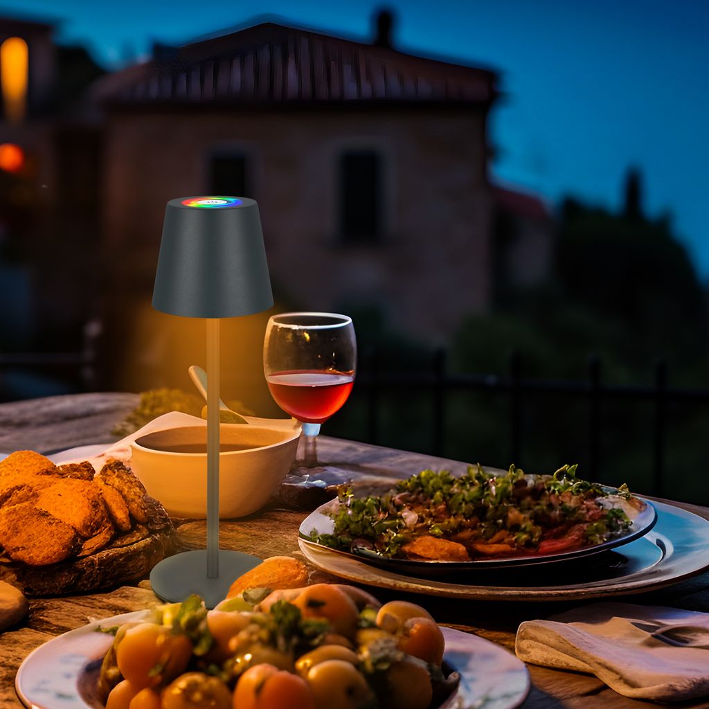 Briloner Cilano RGBW LED Tischlampe kabellos IP44. Dimmbar. Touch. Kabellos. Spritzwasserschutz. Anthrazit. Ø12 x 36 cm 9