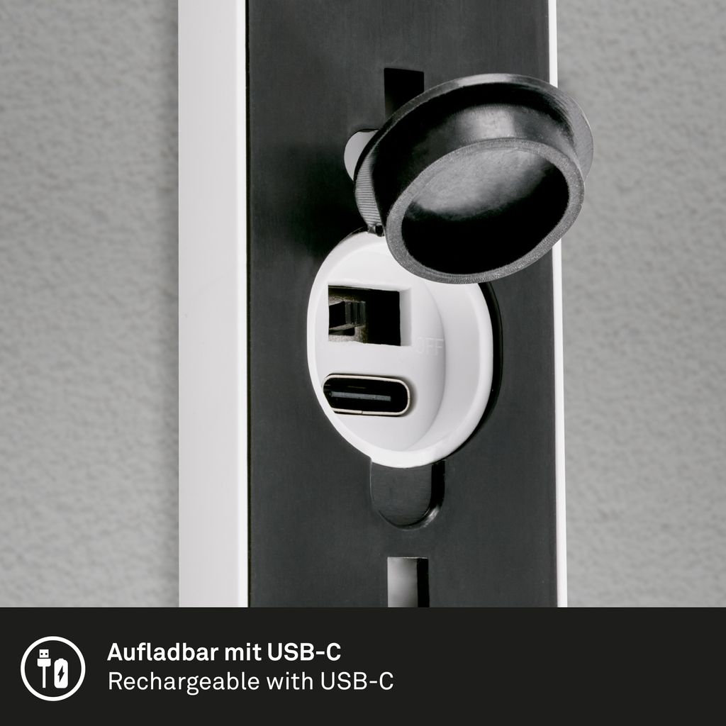 Briloner Kuni LED Wandleuchte Aussen, Bewegungsmelder, Dämmerungssensor, Akku