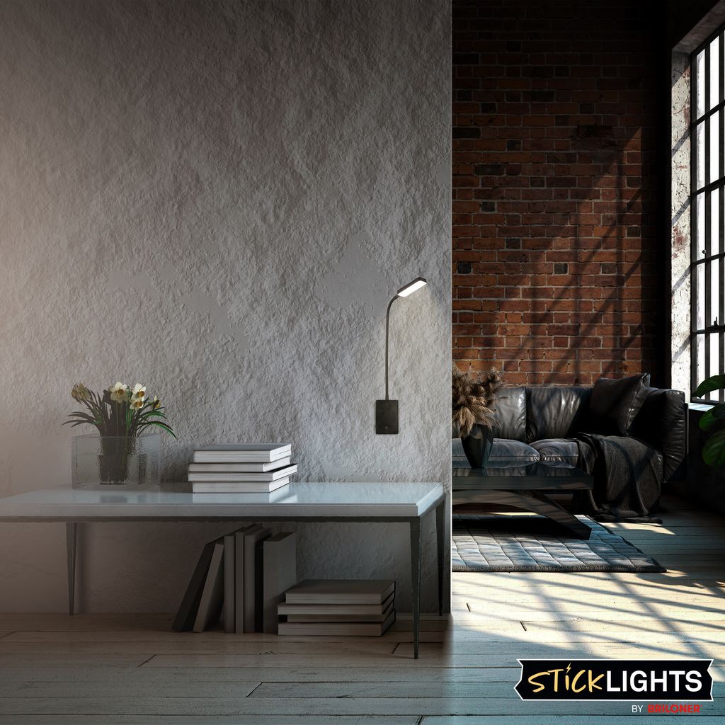 Cielo leeslamp - 2W, 200lm, LED, oplaadbare batterij, dimbaar, touch, zonder stroomaansluiting, zwart