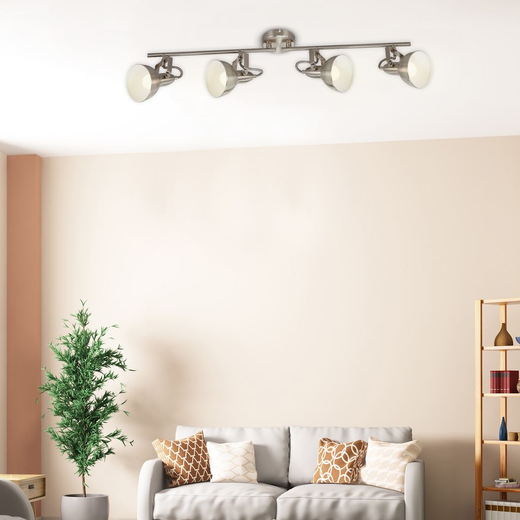 Deckenleuchte Deckenspot Retro weiß 4 xE14 40W schwenk- & drehbar Briloner 9