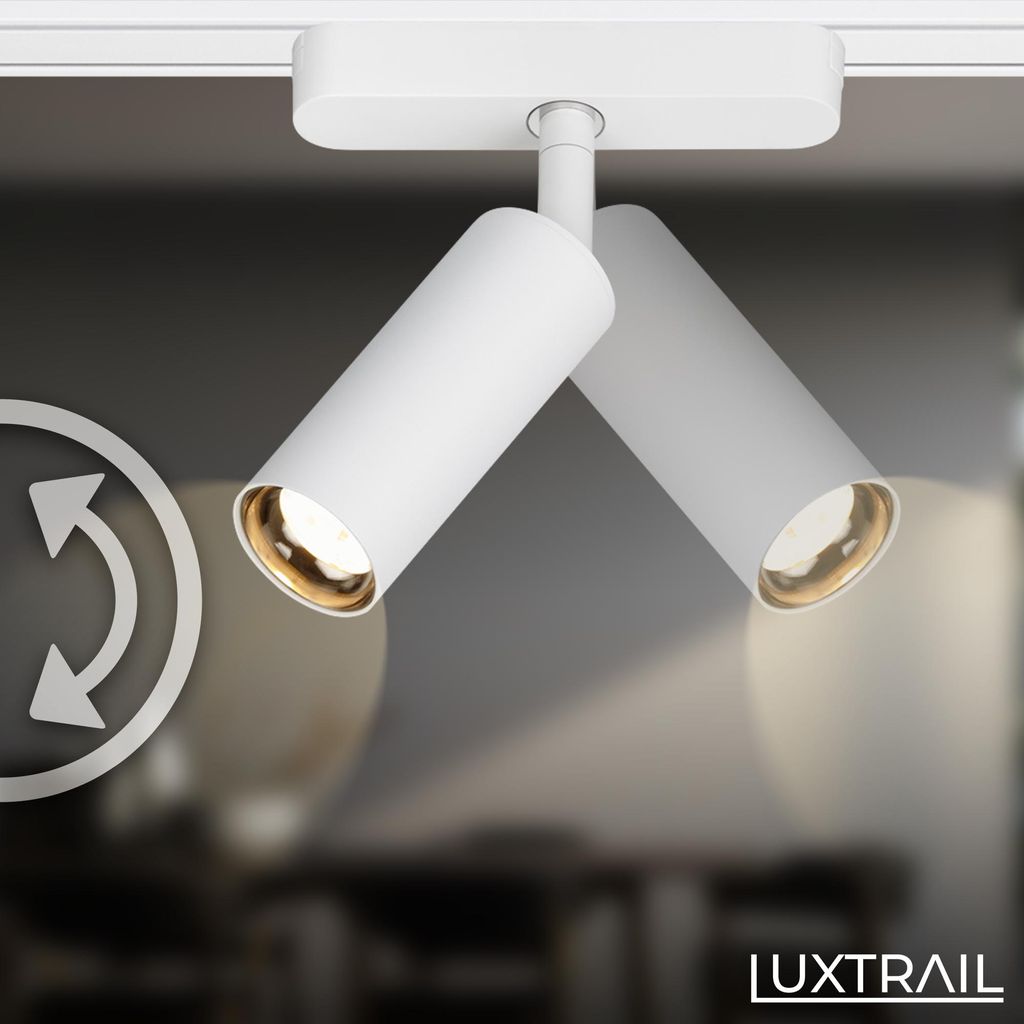 Briloner Luxtrail Schienensystem, 8x LED Spots, U-, Z-Form, Weiß