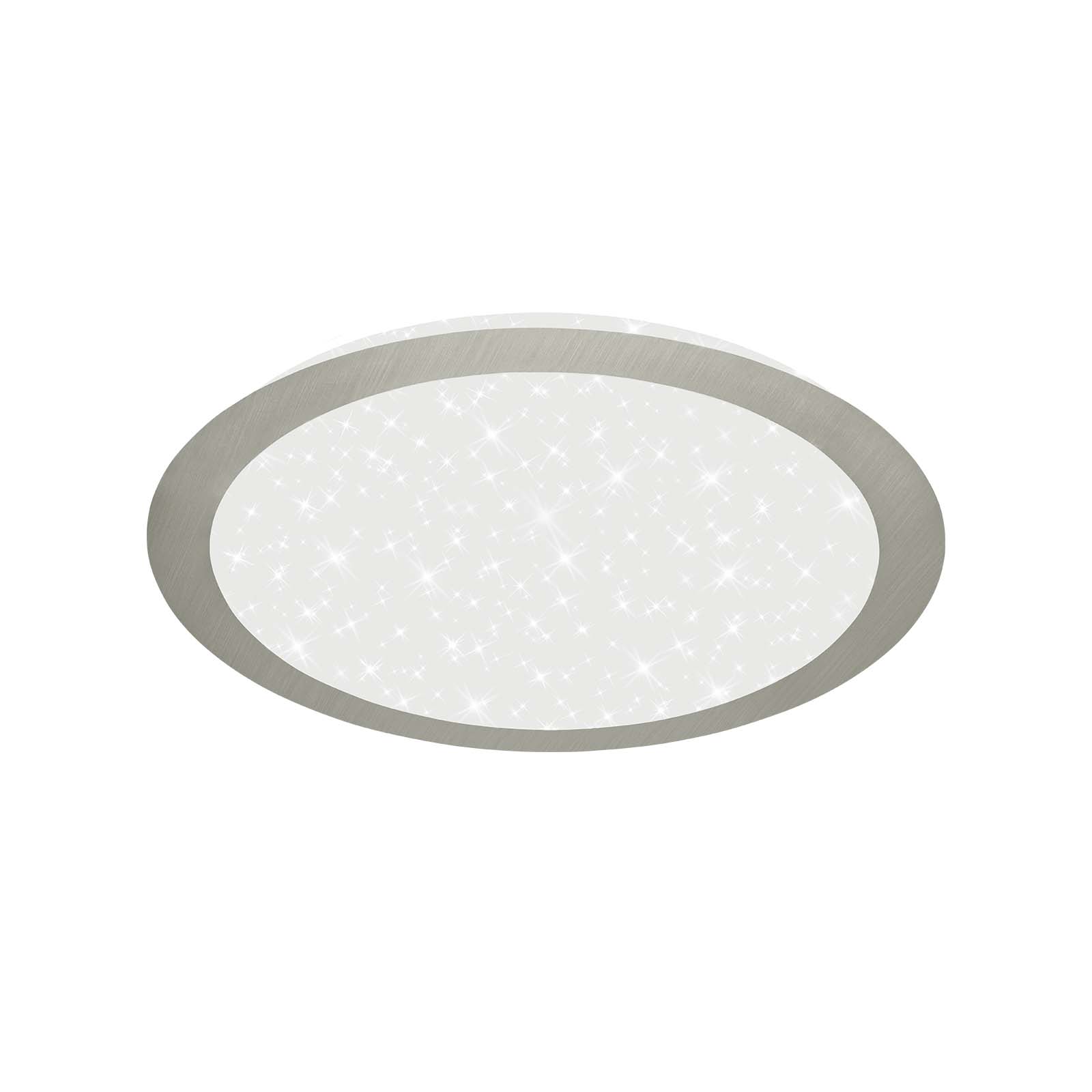 LED Deckenleuchte mit Sternendekor, Ø 31 cm, LED-Platine, 12 W, 1200 lm, matt-nickel