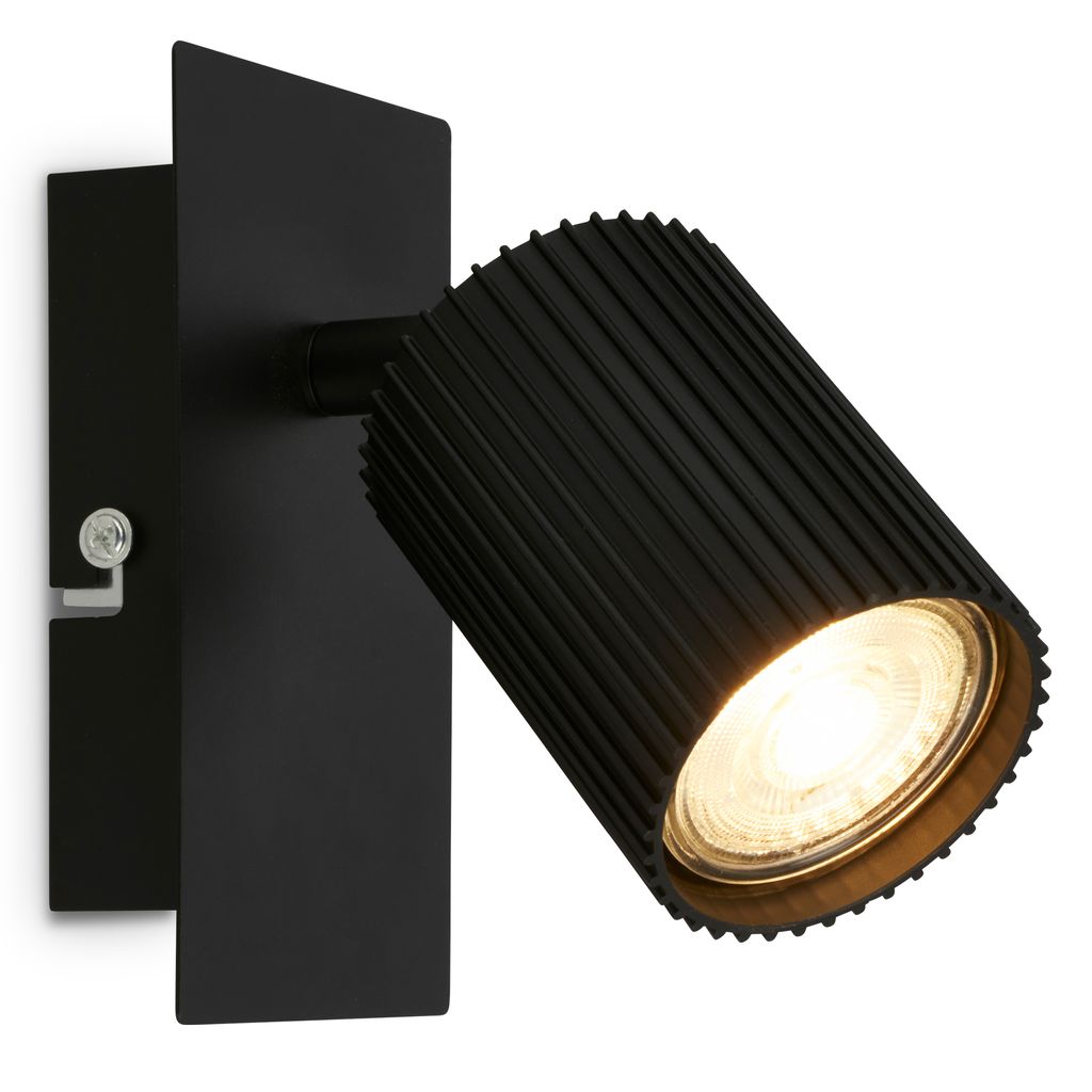Ida Wandlampe - GU10 Fassung, max. 9W, Schwenkbar, Schwarz