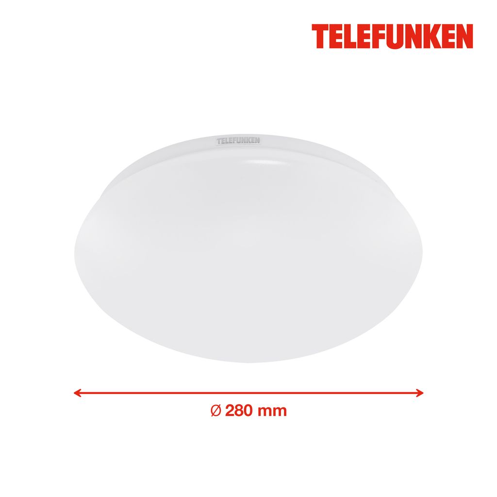 LED Deckenleuchte Bewegungsmelder Tageslichtsensor IP44 Ø28cm 15W Telefunken 21