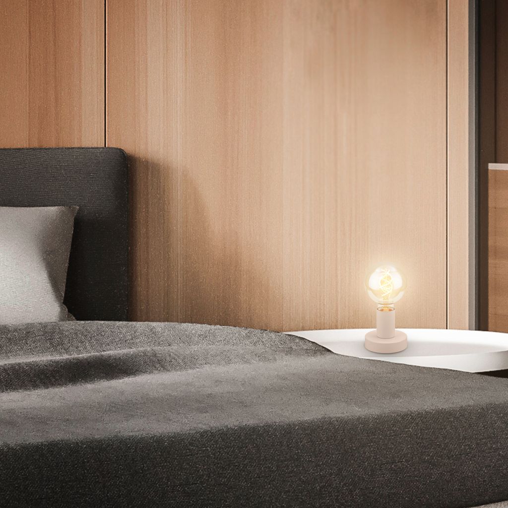 Tischlampe Tischleuchte Wohnzimmer Schlafzimmer Kabelschalter Flur Retro 3