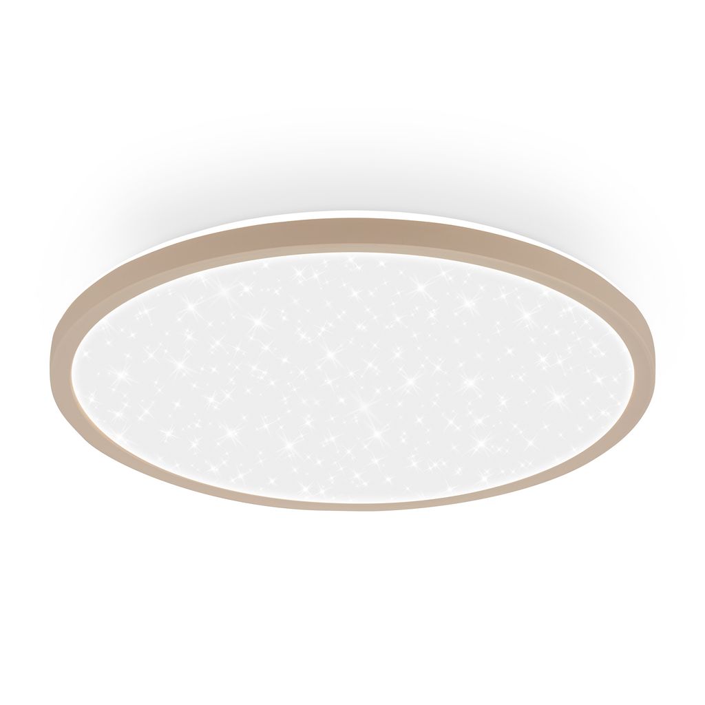 Slim LED Panel Ø29,3 cm - 18W, 2400lm, Sternenhimmel, Neutralweiß, Beige