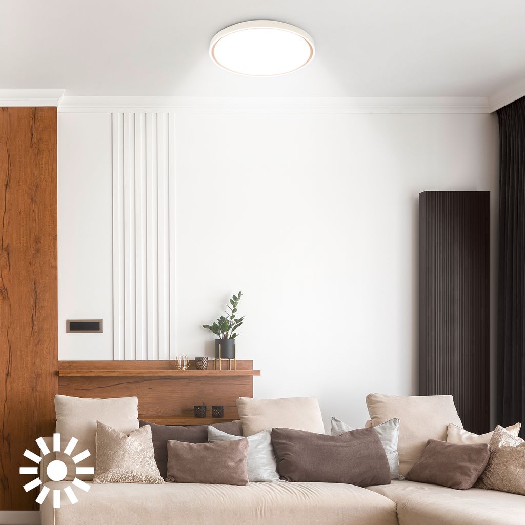 Ina Deckenlampe Ø49 cm - 48W, 5200lm, Dimmbar, LED, Fernbedienung, CCT, Coffee